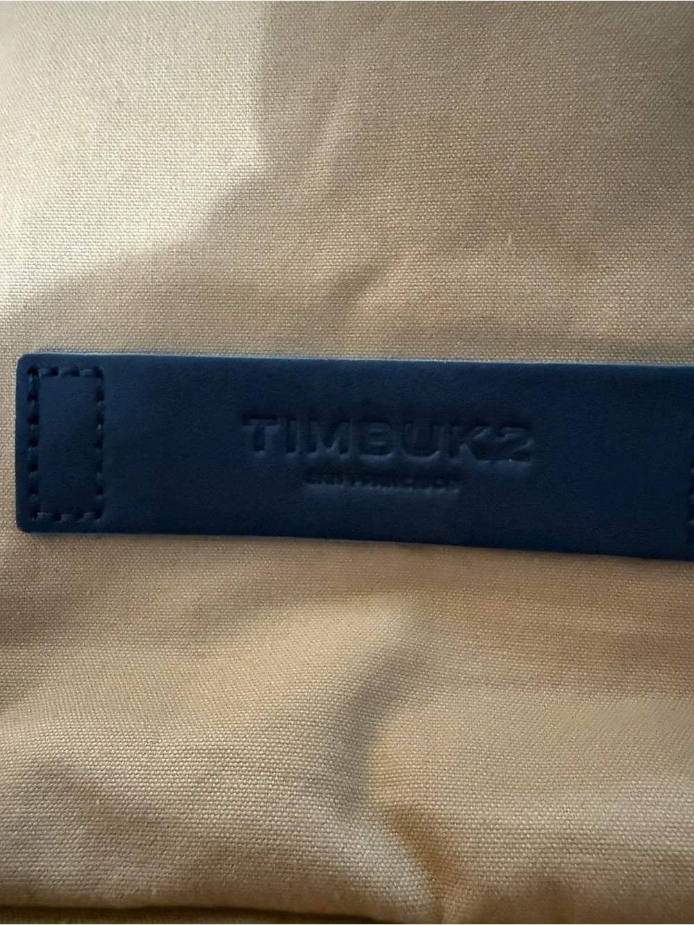 Timbuk2 Mustard Canvas Fold-Top Backpack with Black Straps